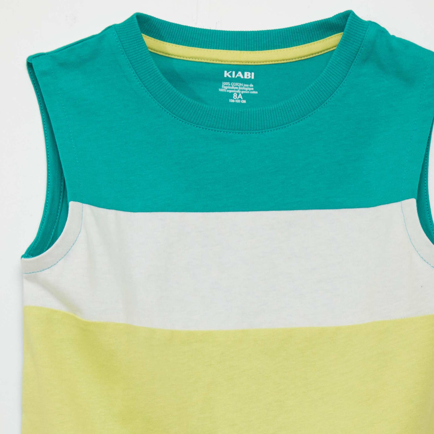 Three-tone vest top YELLOW