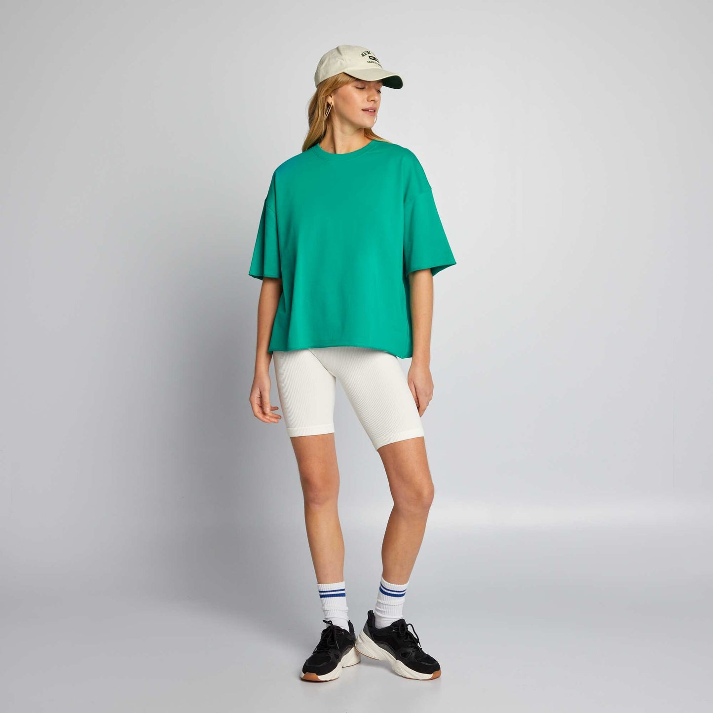 Round neck cotton T-shirt GREEN