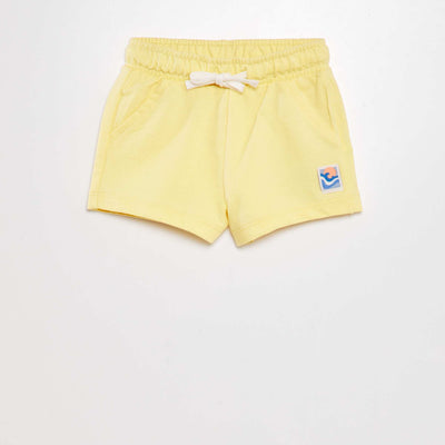 Sweatshirt fabric shorts WHITE