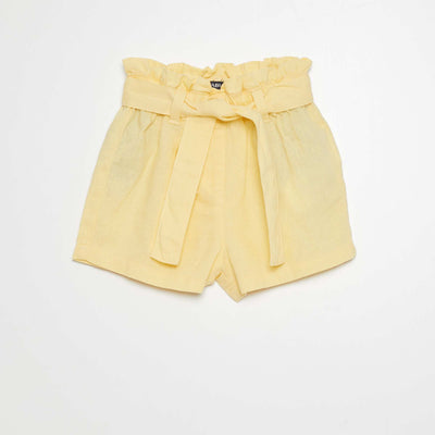 Paperbag shorts YELLOW