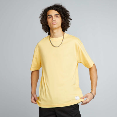 Cotton Crew Neck T-Shirt YELLOW