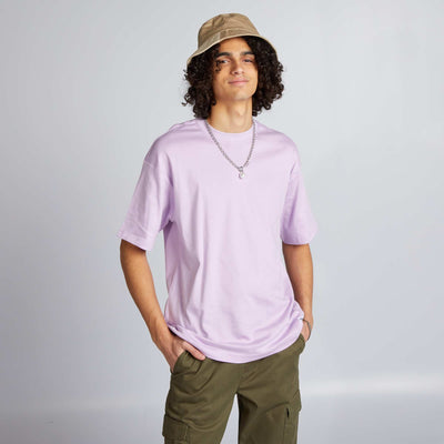 Cotton crew neck T-shirt PURPLE
