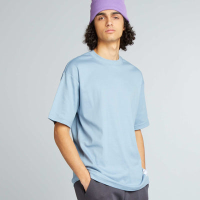 Cotton crew neck T-shirt BLUE