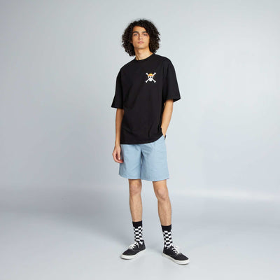 Elasticated Cotton Shorts CHICO BLUE