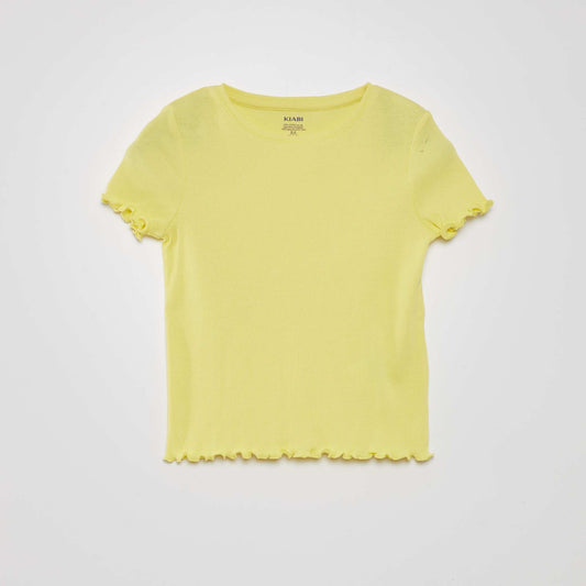 Ribbed T-shirt YELLOW