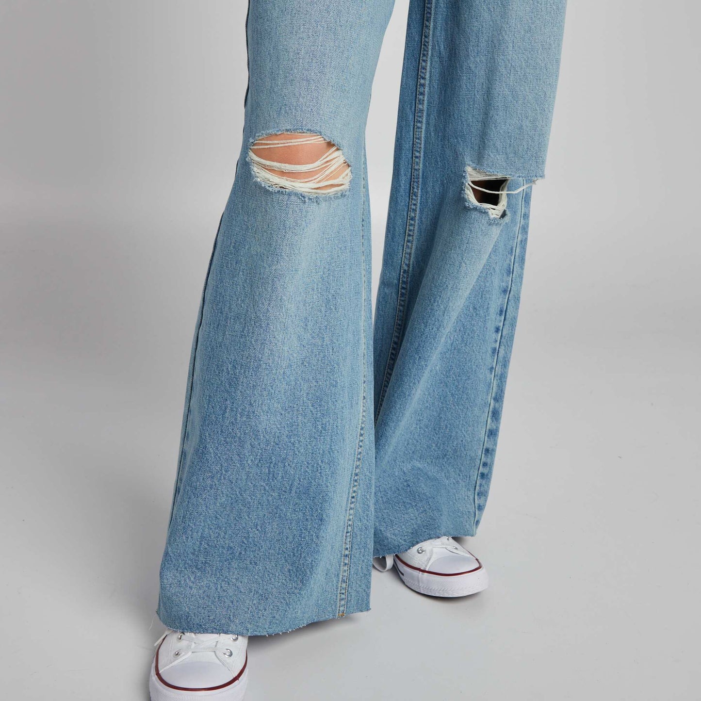 Wide-leg denim trousers BLUE