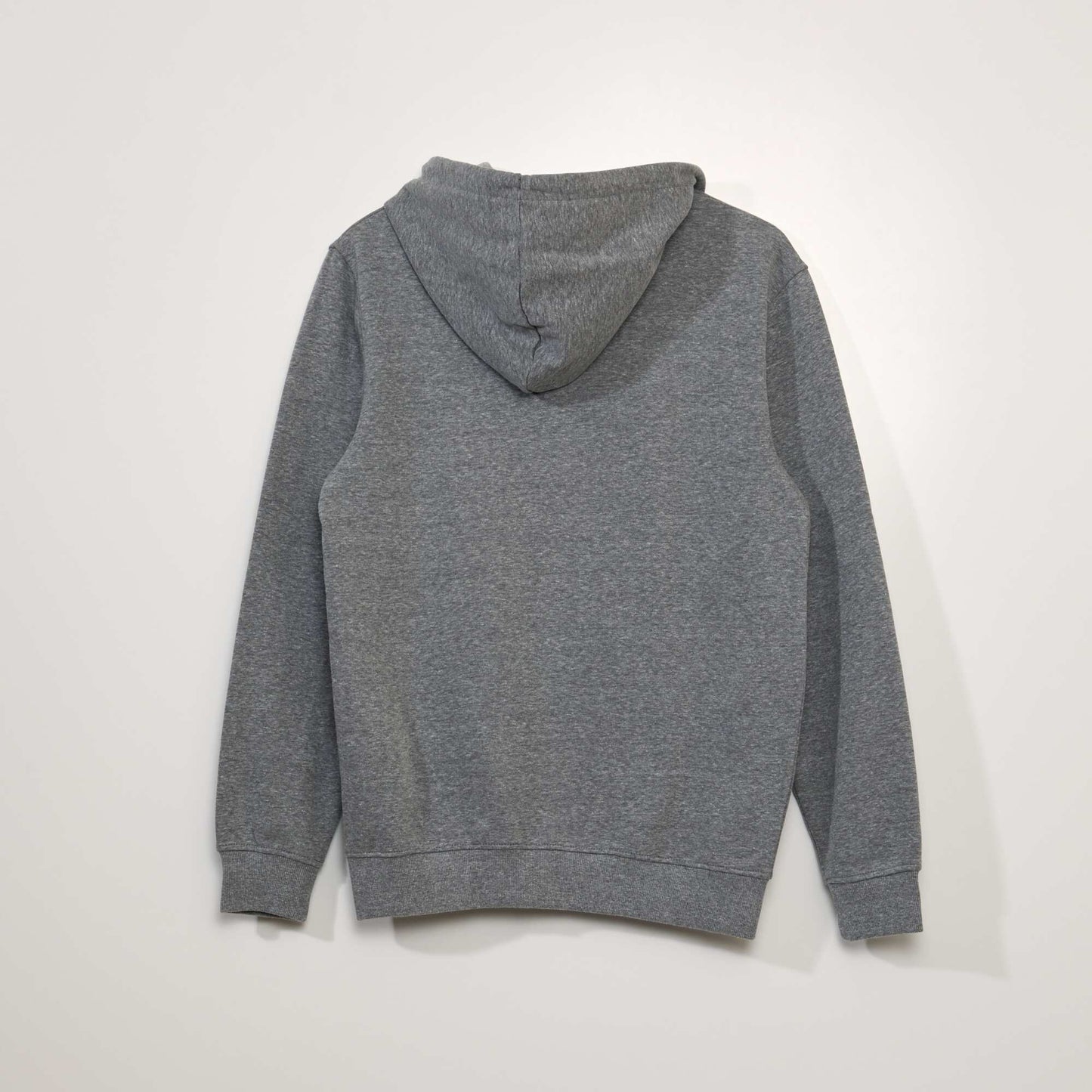 Plain zip-up sweatshirt fabric hoodie M_GREY