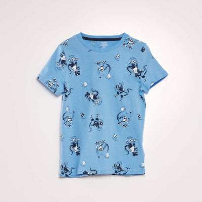 Printed T-shirt BLUE
