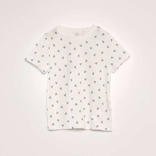 Printed T-shirt WHITE