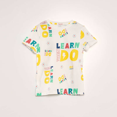 Printed T-shirt WHITE