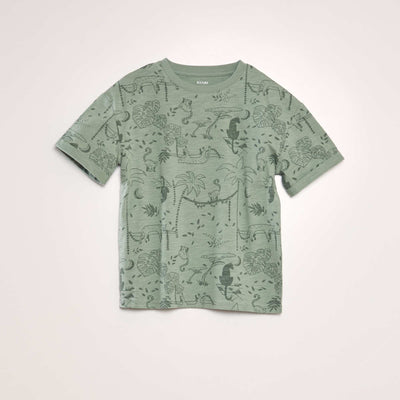 T-shirt with decorative print GREEN