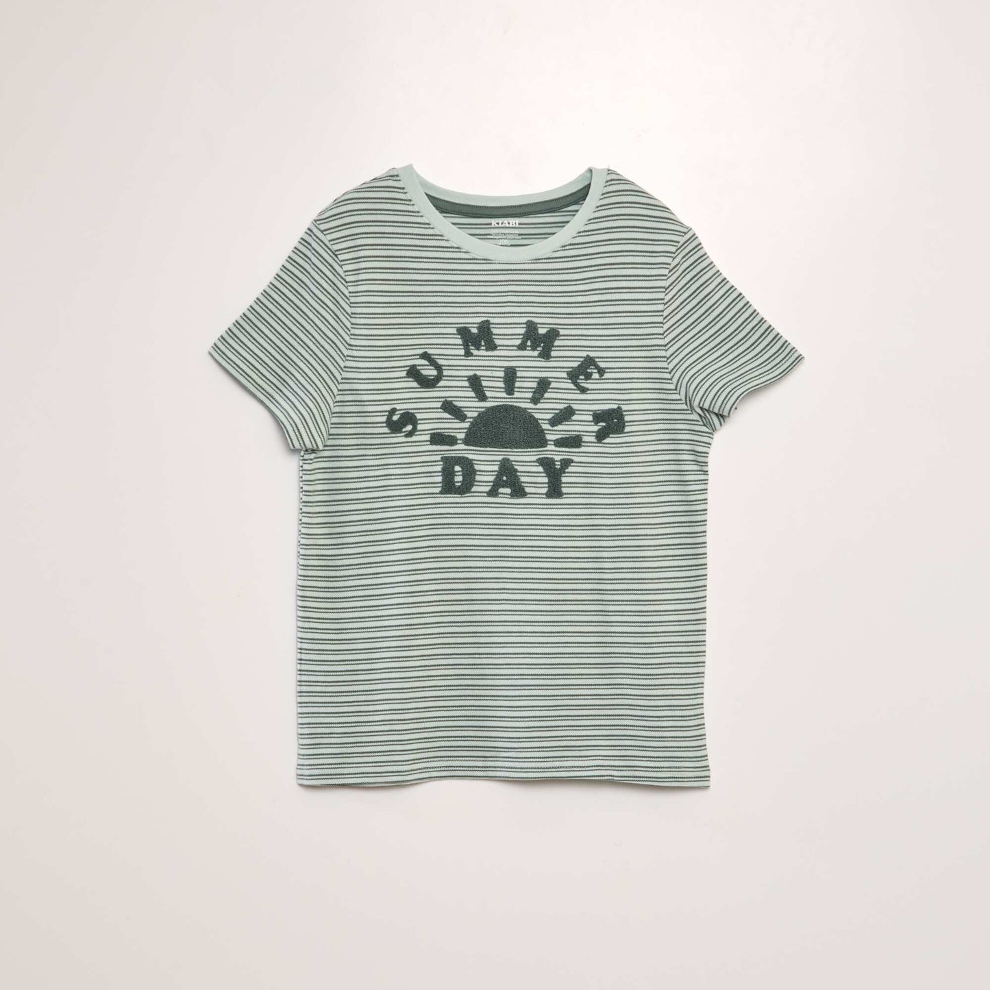 Piqué knit T-shirt GREEN