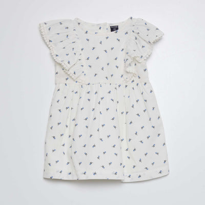 Crêpe party dress WHITE