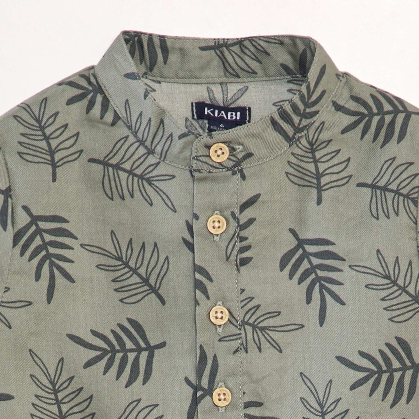 Shirt with mandarin collar KHAKI