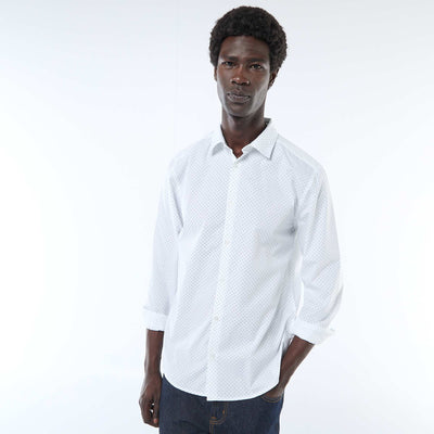 Regular Fit Polka Dot Shirt WHITE