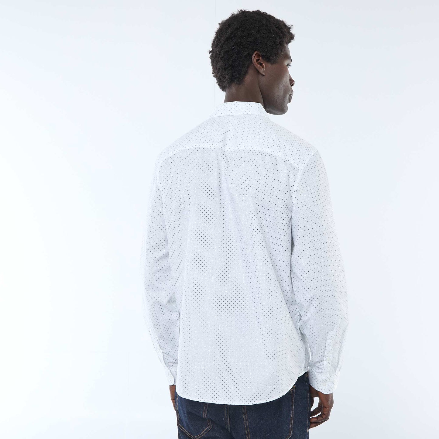 Regular Fit Polka Dot Shirt WHITE