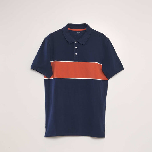 Cotton piqué polo shirt orange