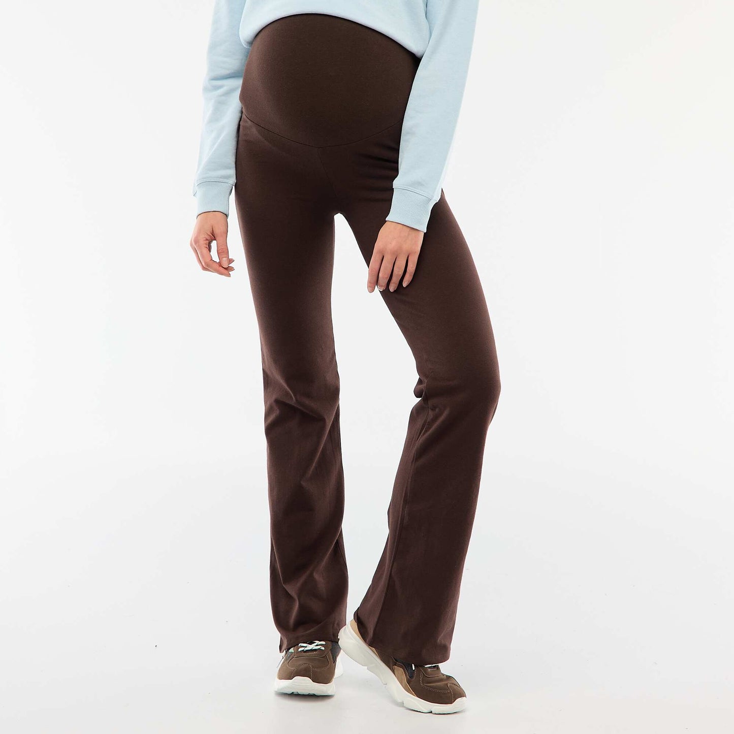 Bootcut maternity leggings BROWN
