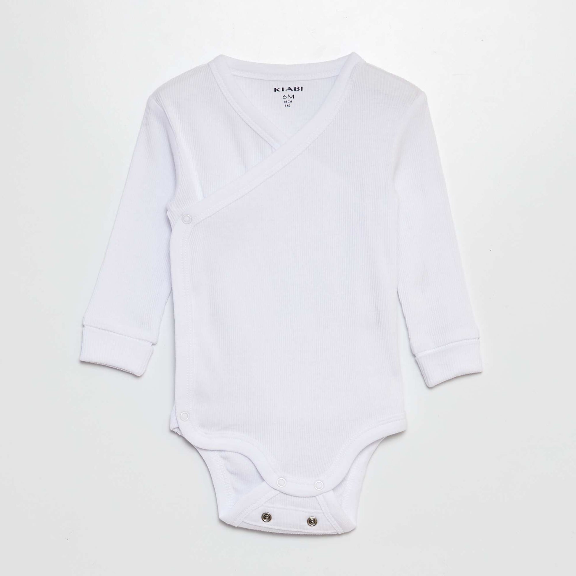 Set of 3 Grow-With-Me Bodysuits WHITE