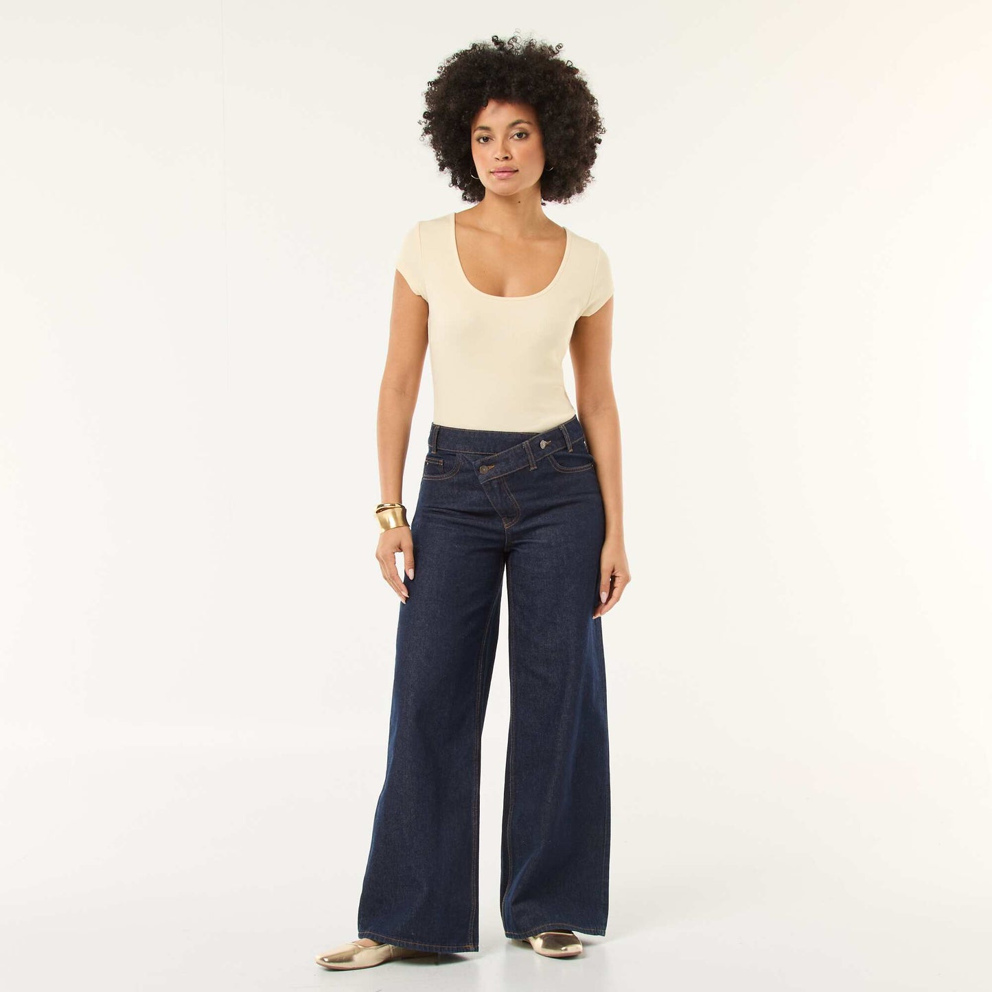 Short-sleeved ribbed bodysuit YELLOW