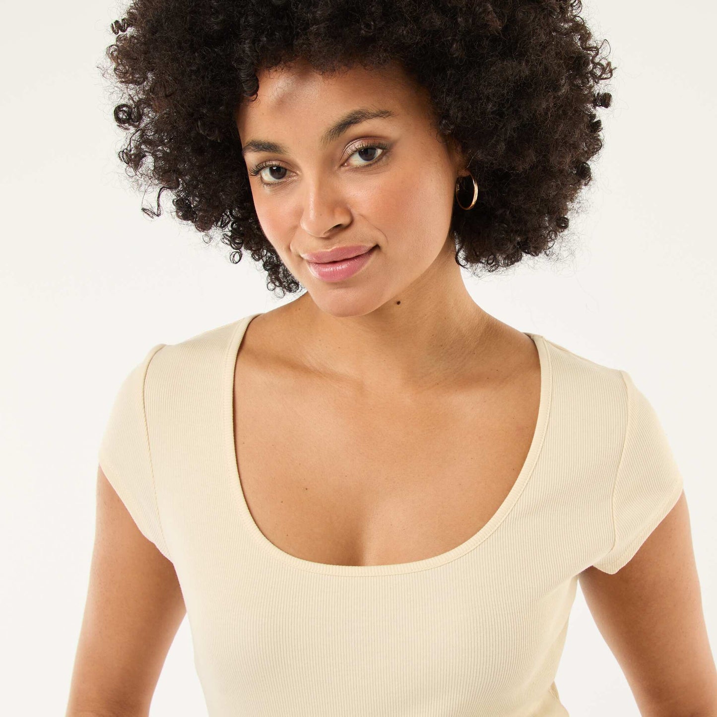 Short-sleeved ribbed bodysuit YELLOW
