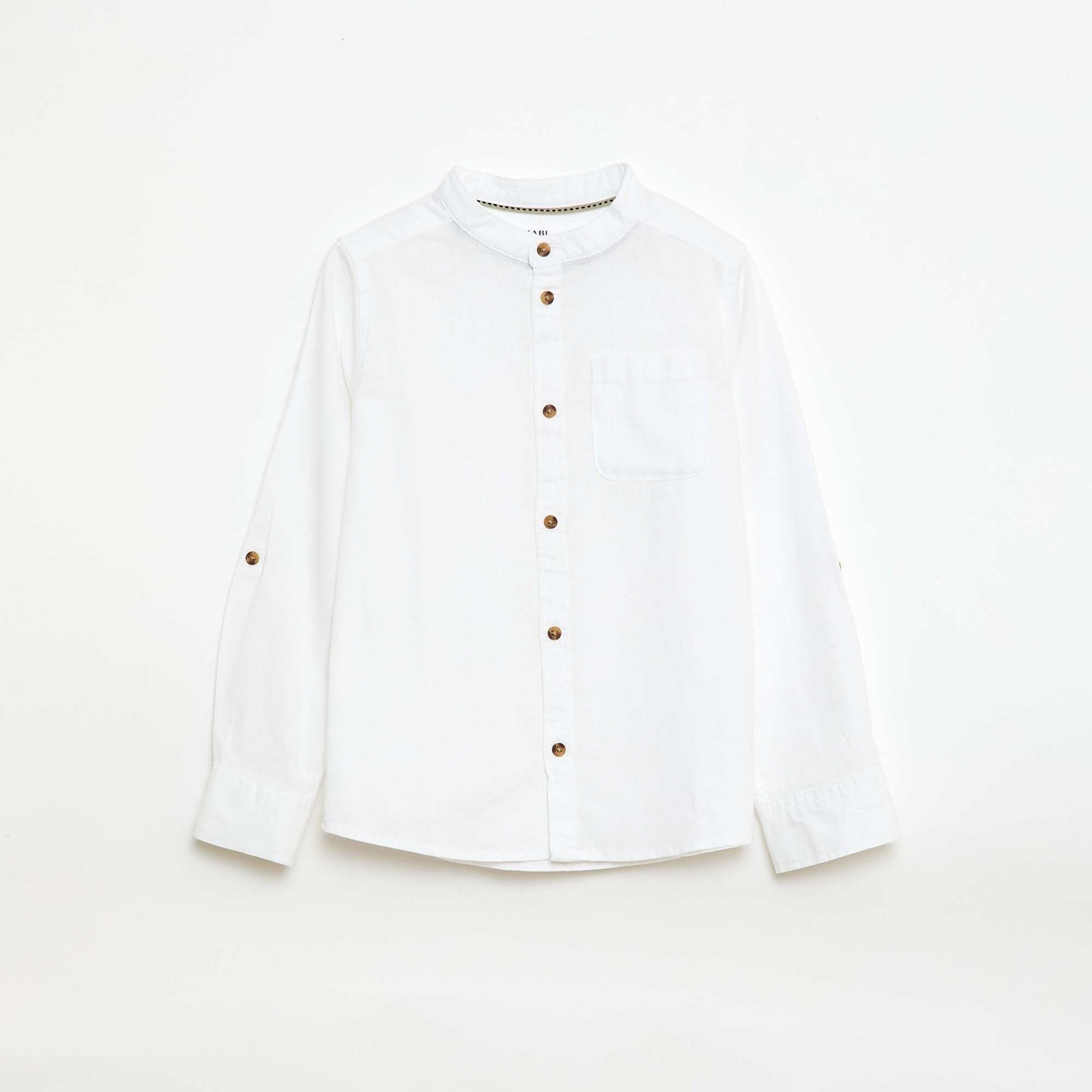 Linen-blend shirt WHITE