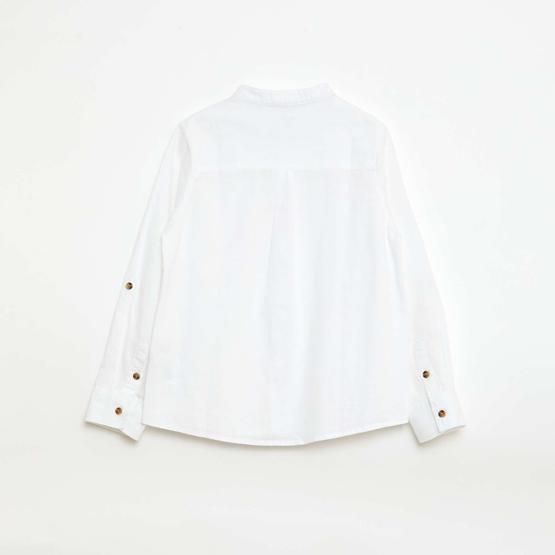 Linen-blend shirt WHITE