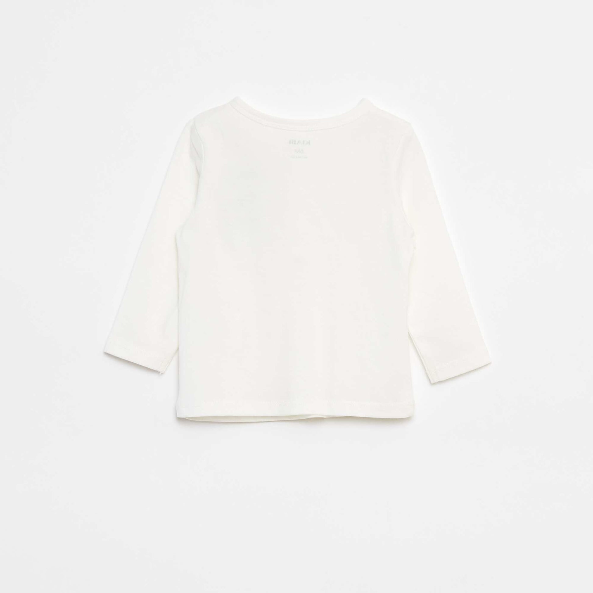 Grandad collar T-shirt WHITE