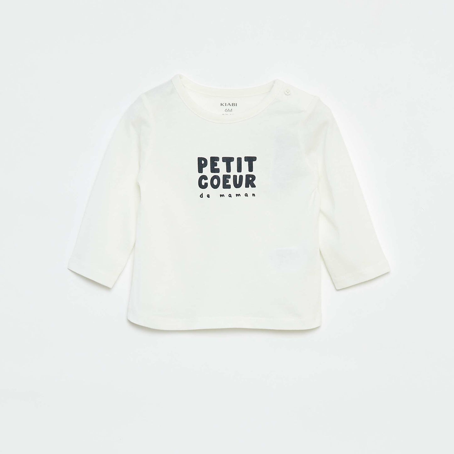Long-sleeved printed T-shirt WHITE