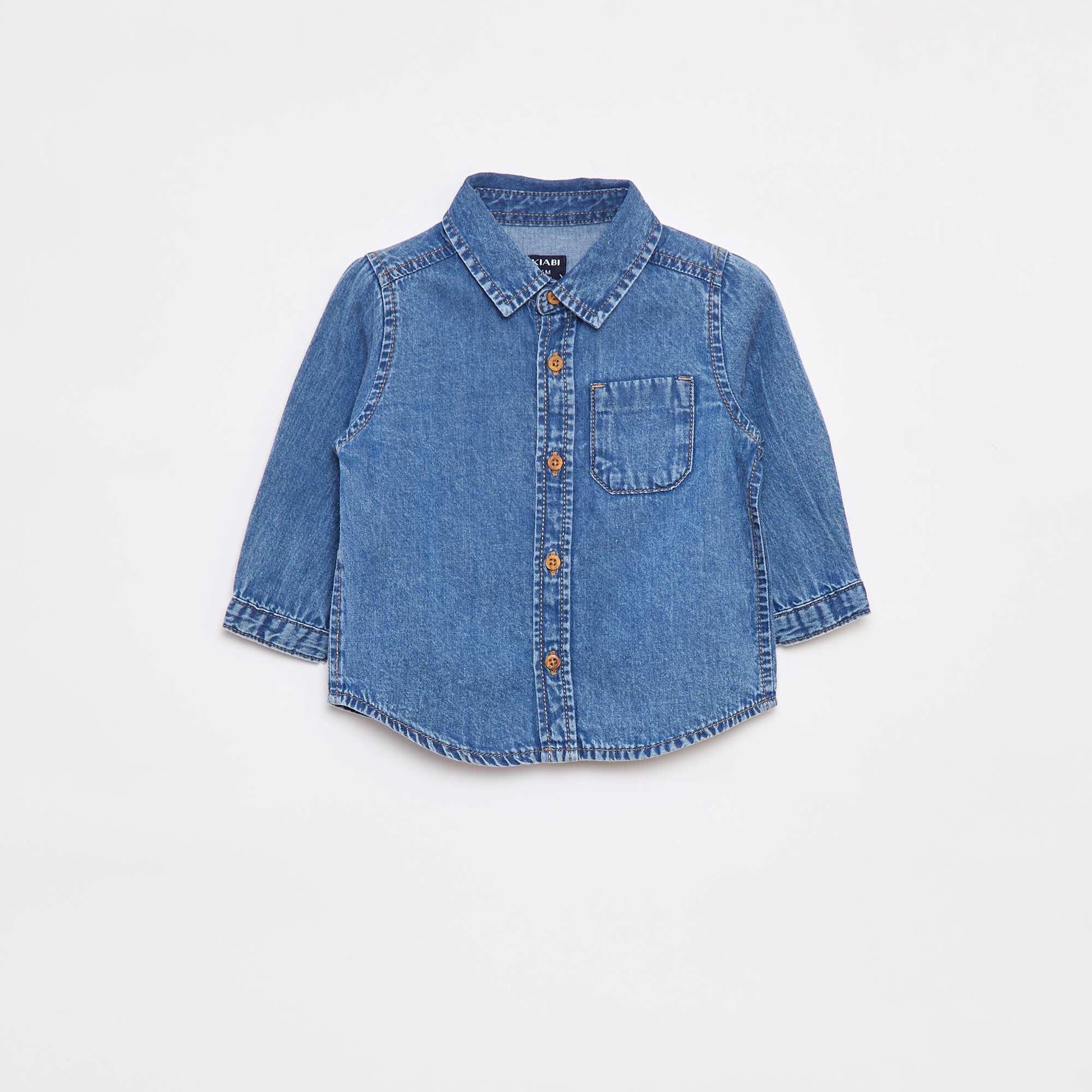Regular-fit denim shirt BLUE