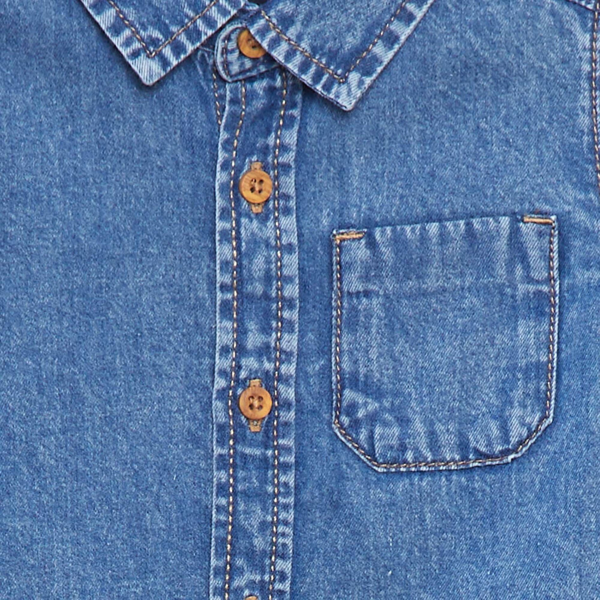 Regular-fit denim shirt BLUE