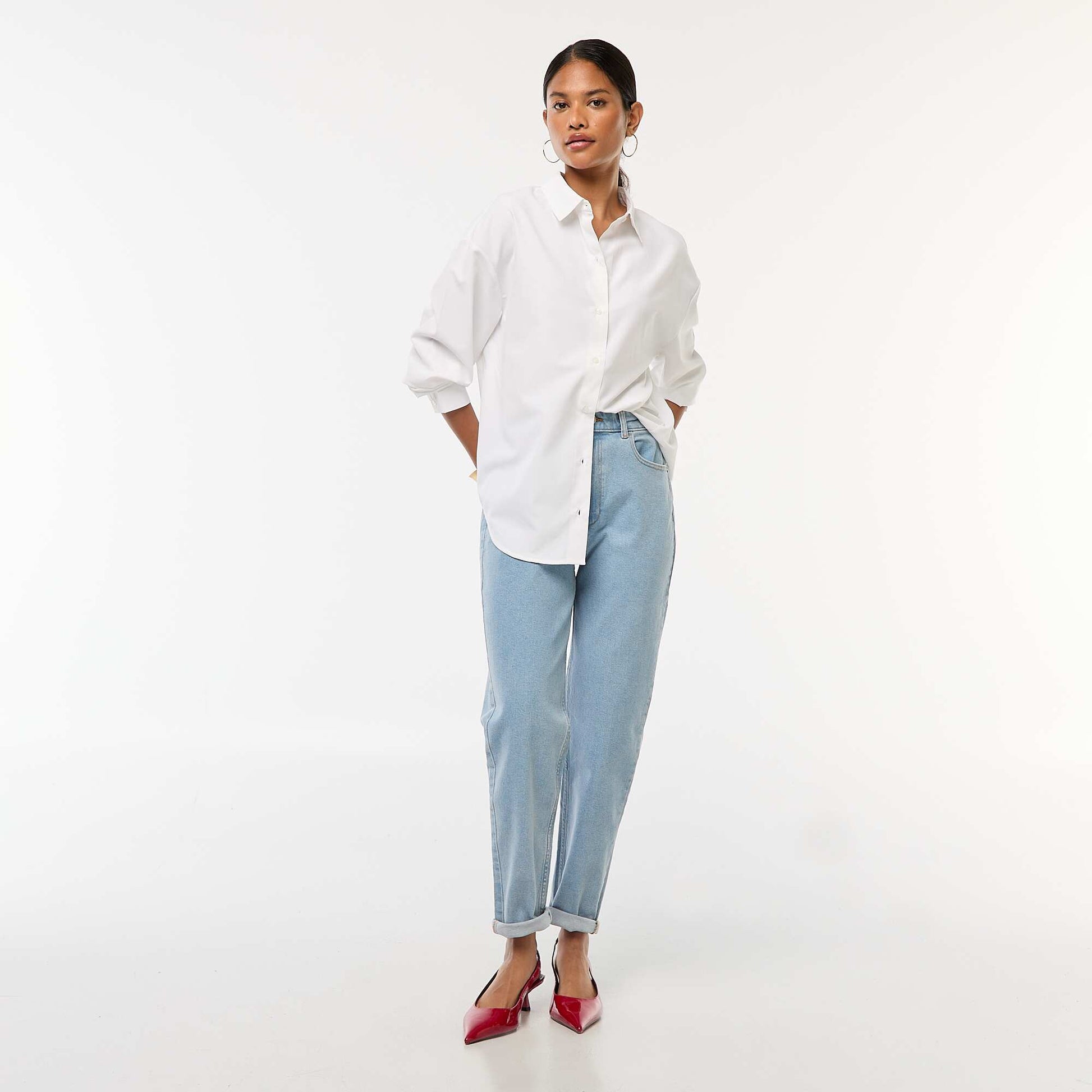 Mom-fit jeans - L30 BLUE