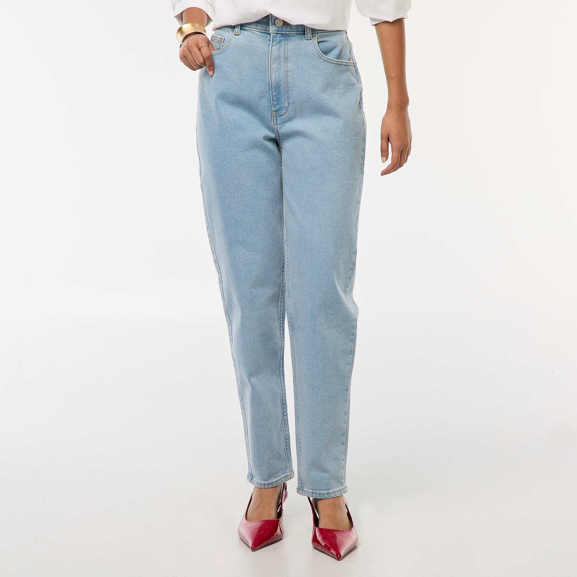 Mom-fit jeans - L30 BLUE
