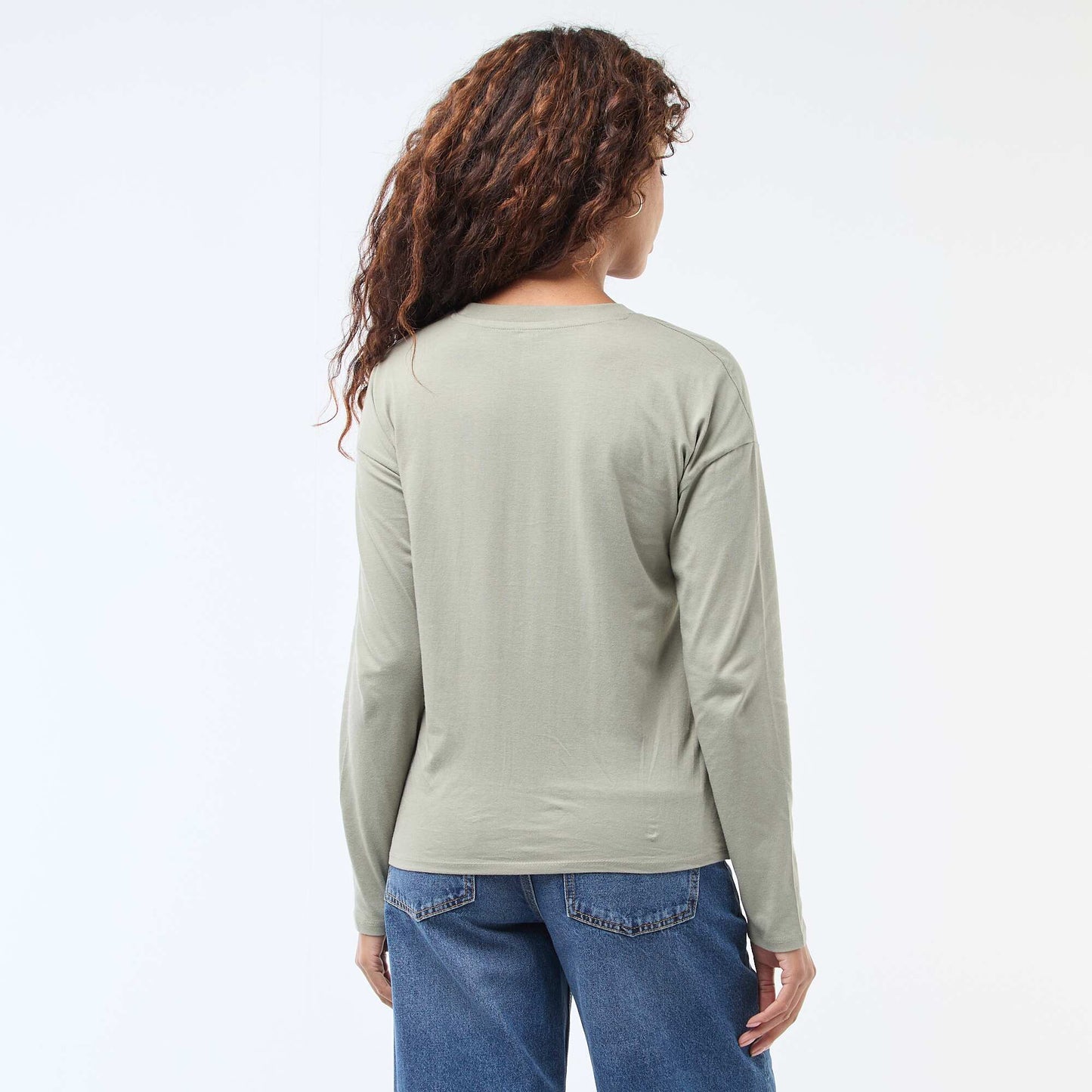 Long-Sleeve Crew Neck T-Shirt GREEN