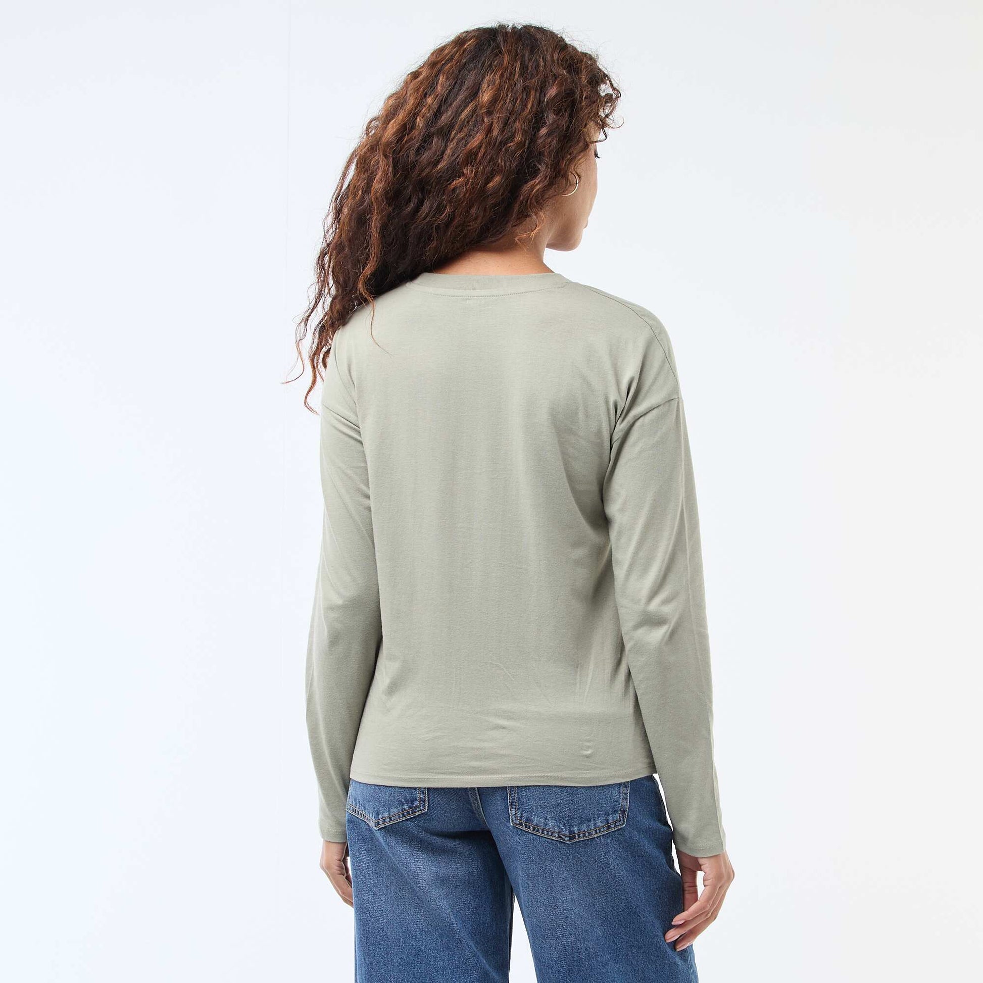 Long-Sleeve Crew Neck T-Shirt GREEN