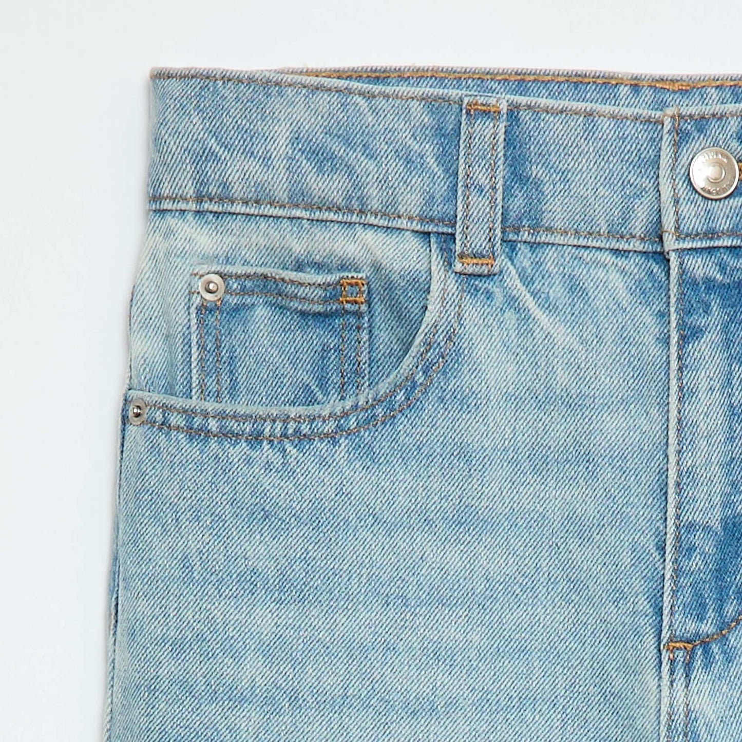 High-Waisted Denim Jeans BLUE