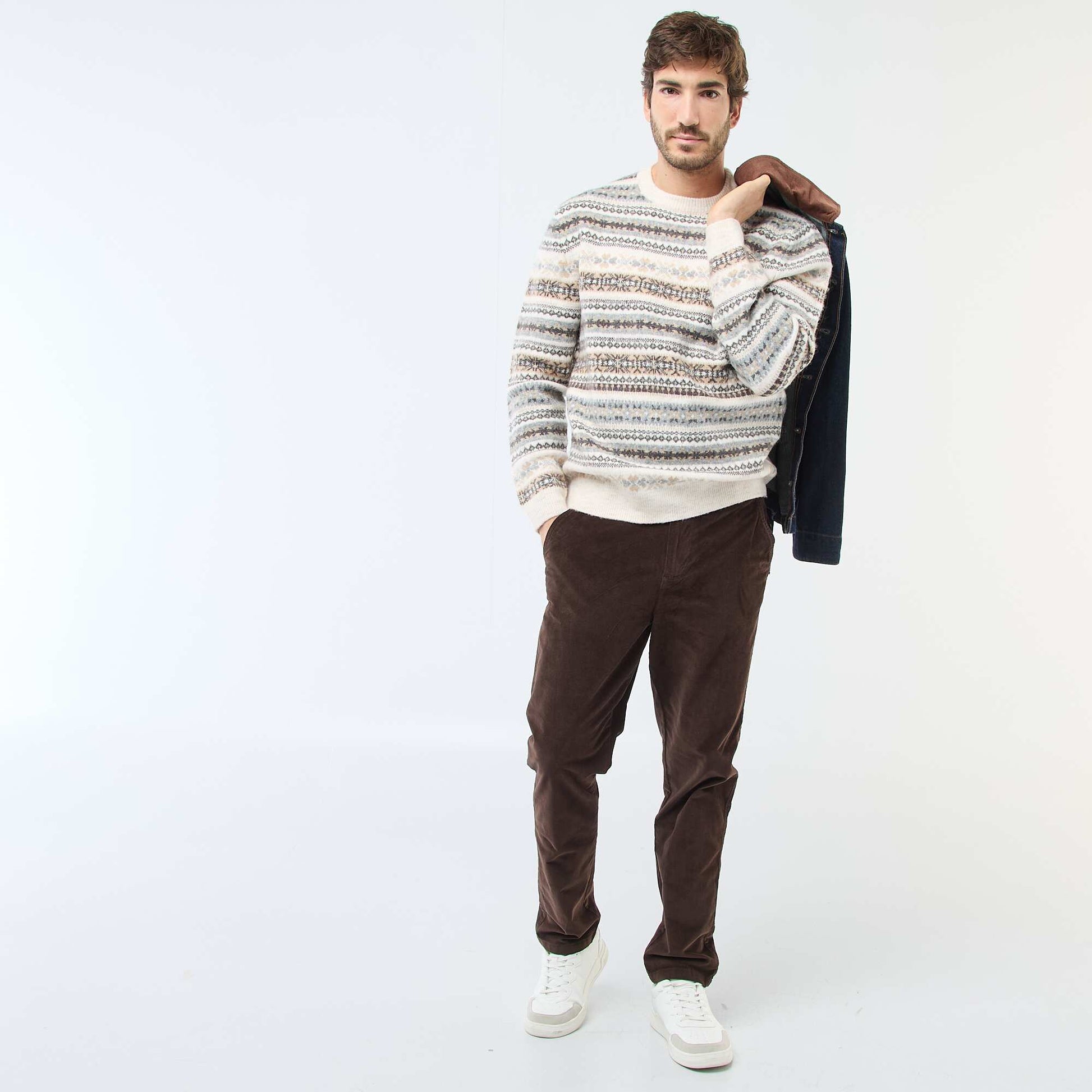 Standard Waist Velvet Chinos BROWN