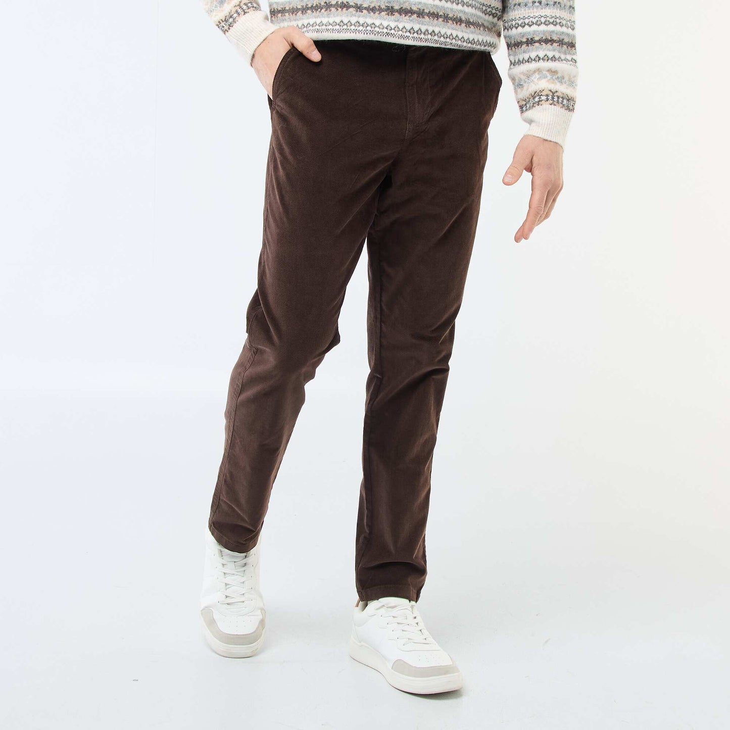Standard Waist Velvet Chinos BROWN