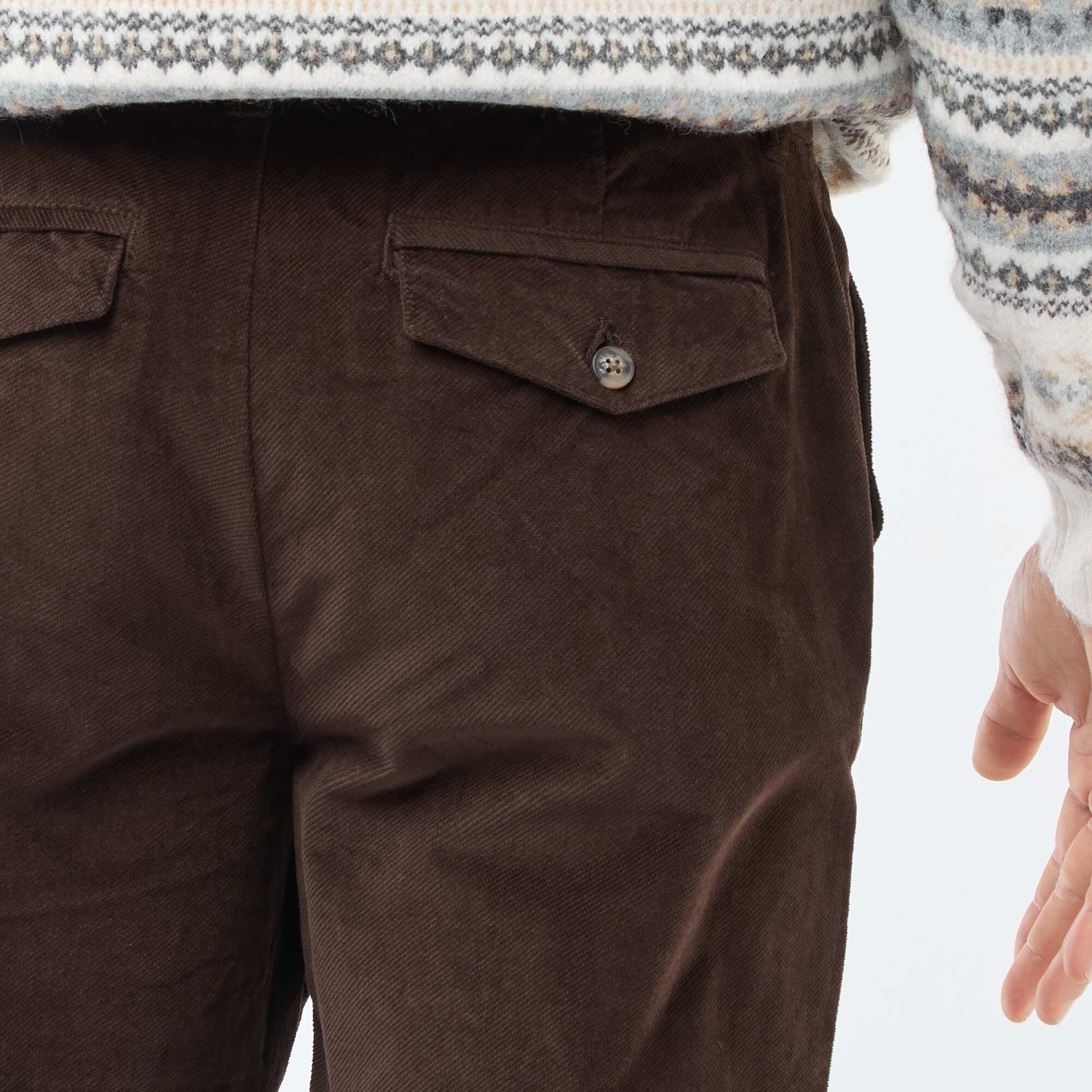 Standard Waist Velvet Chinos BROWN