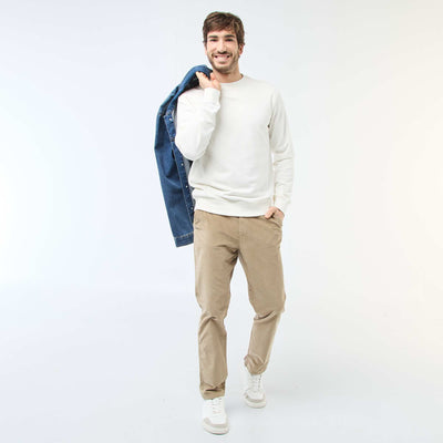 Standard Waist Velvet Chinos BEIGE