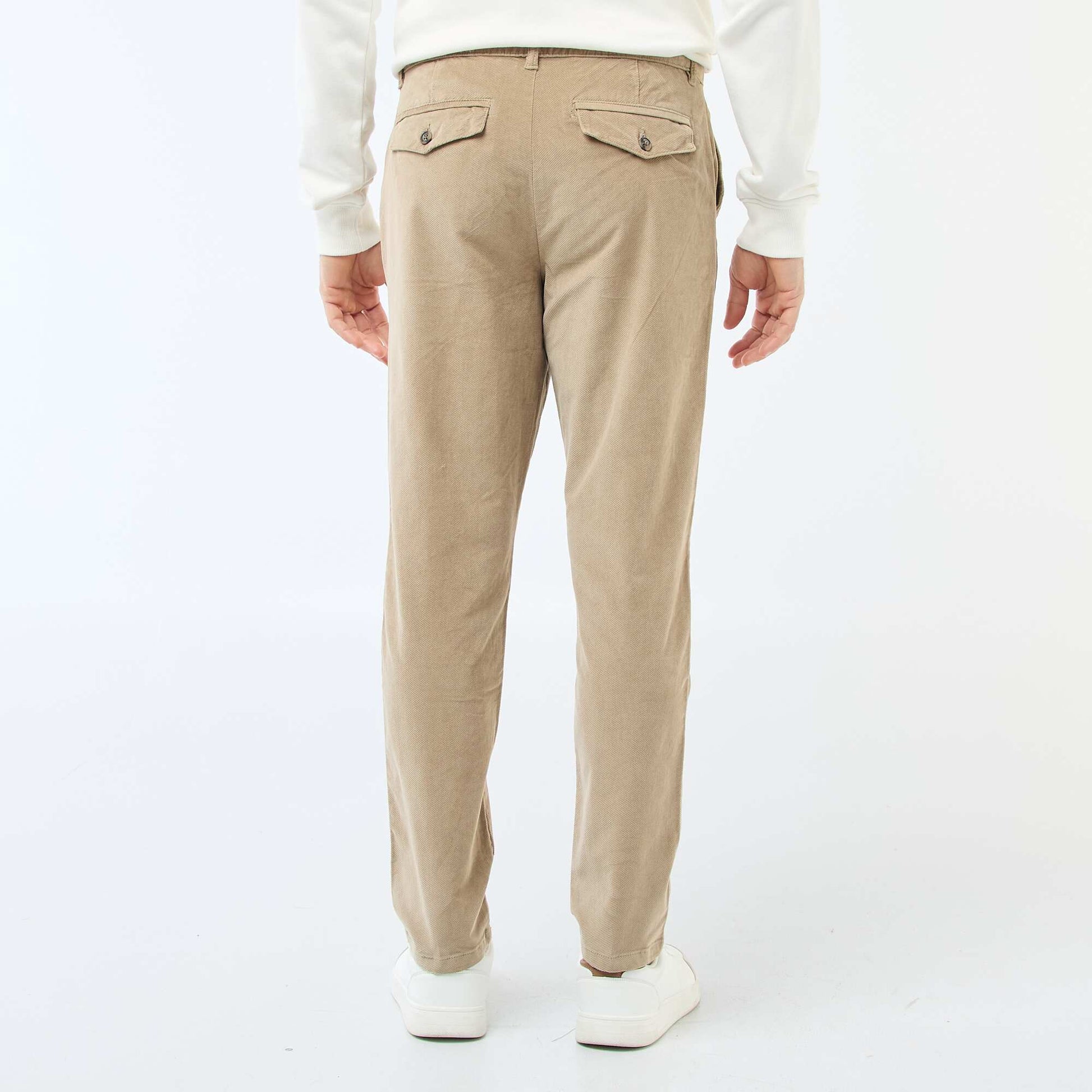 Standard Waist Velvet Chinos BEIGE