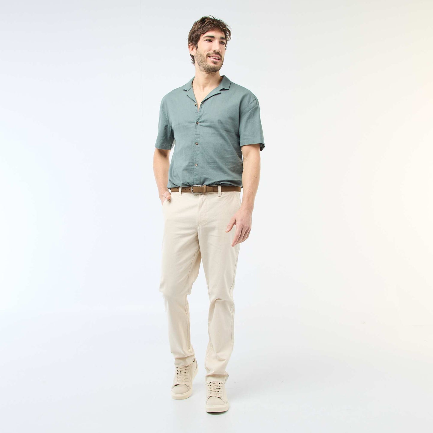 Solid Chino Pants - Standard Waist WHITE