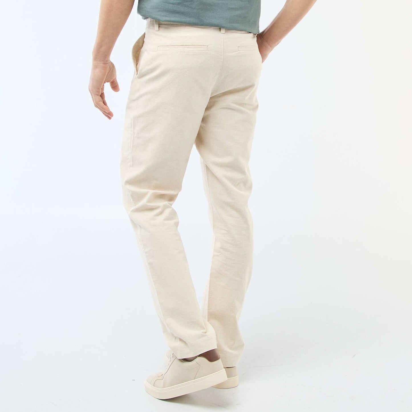 Solid Chino Pants - Standard Waist WHITE