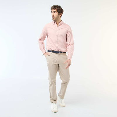 Solid Chino Pants - Regular Waist BEIGE