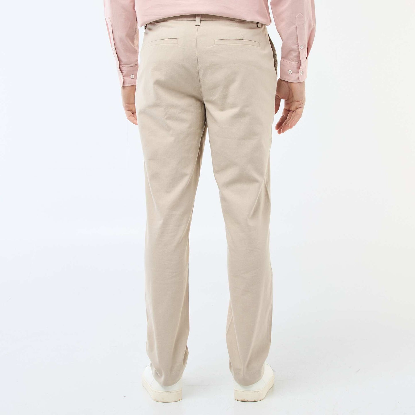 Solid Chino Pants - Regular Waist BEIGE