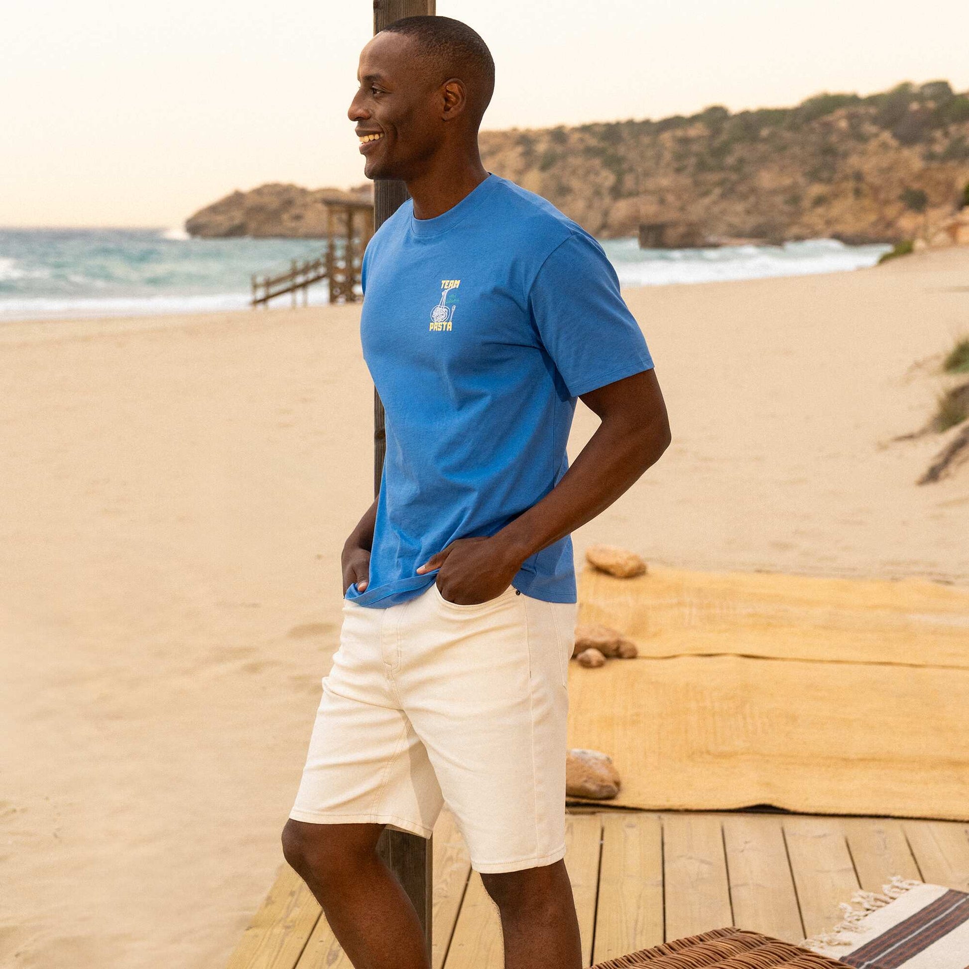 Printed Short-Sleeve T-Shirt BLUE