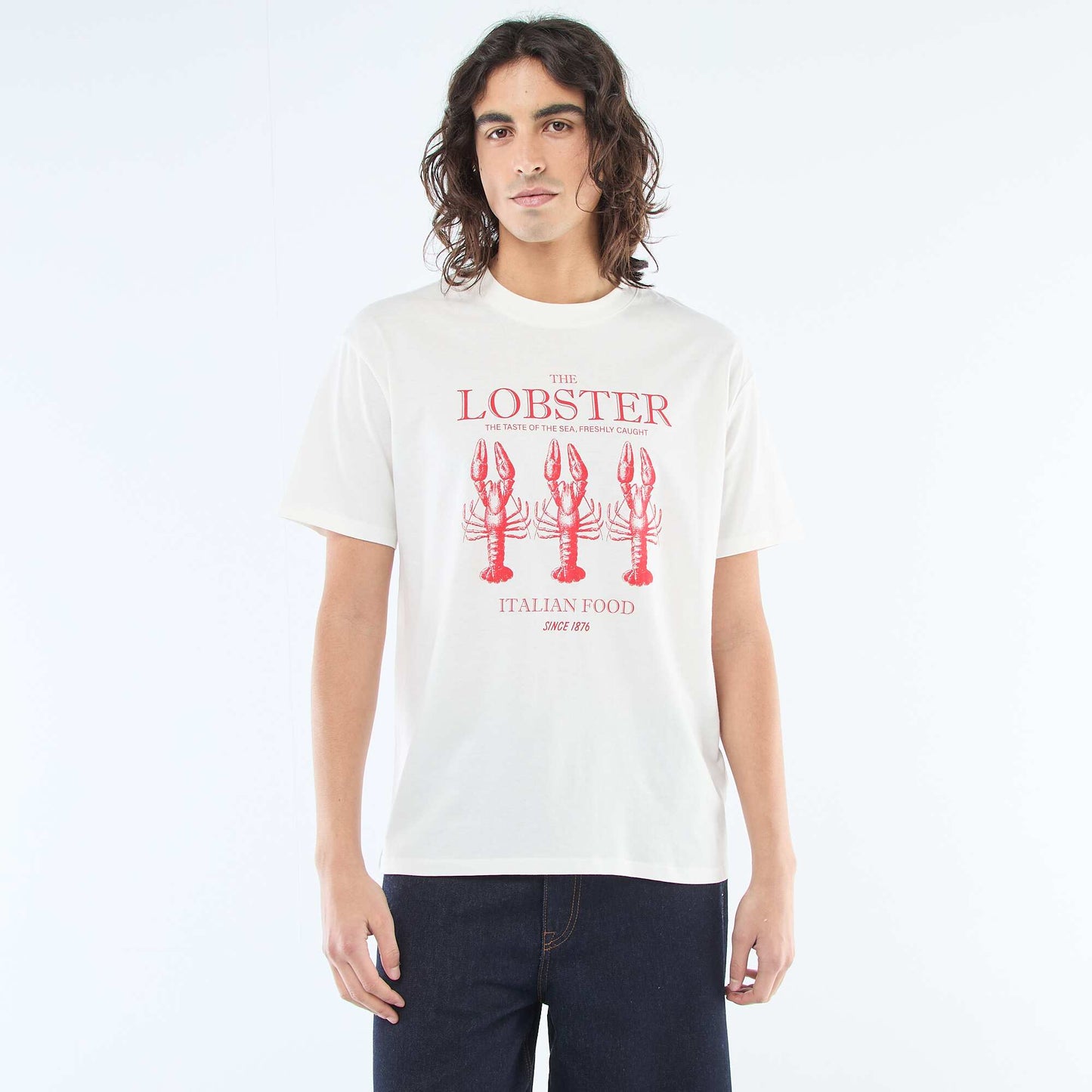 Short-Sleeved Printed T-Shirt WHITE