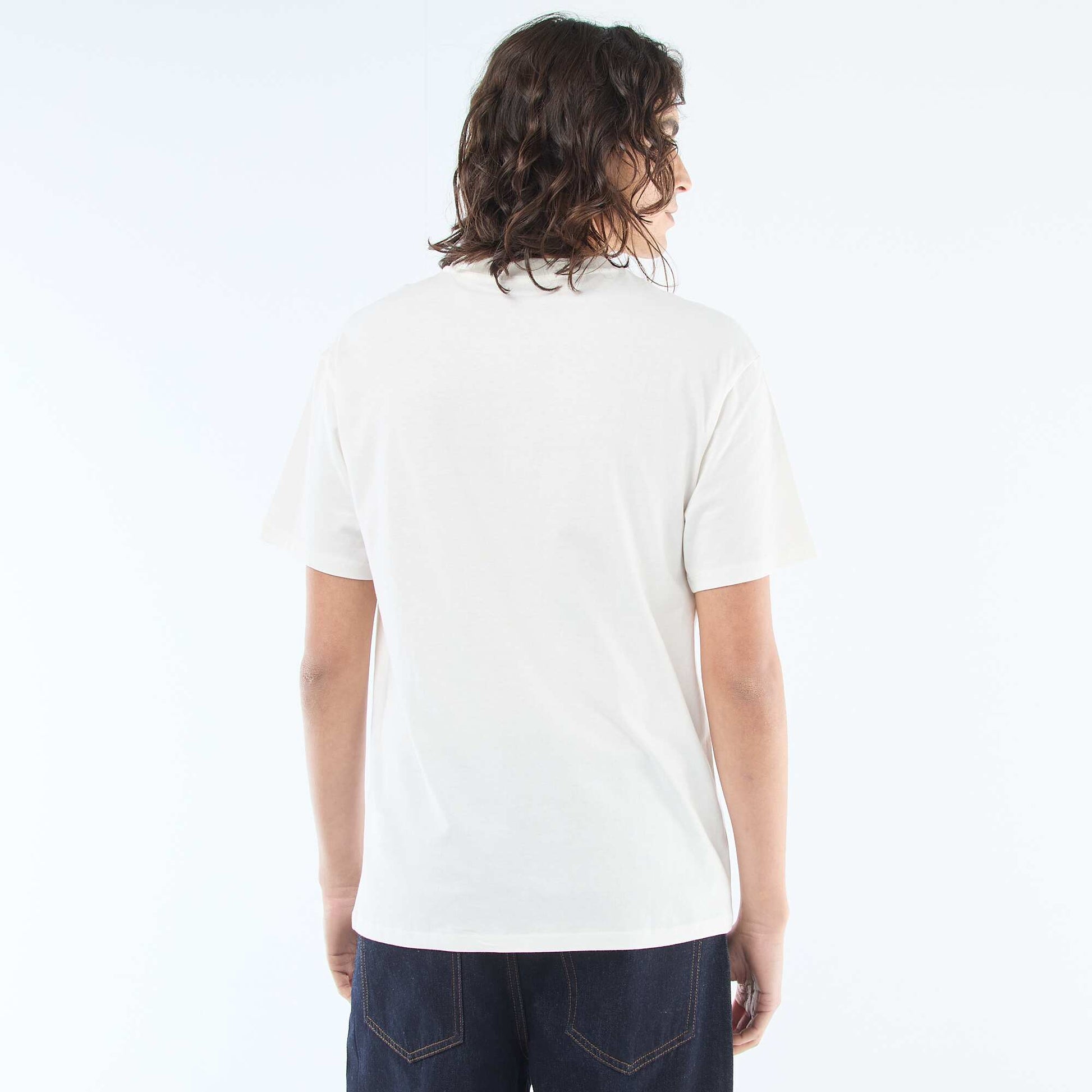 Short-Sleeved Printed T-Shirt WHITE