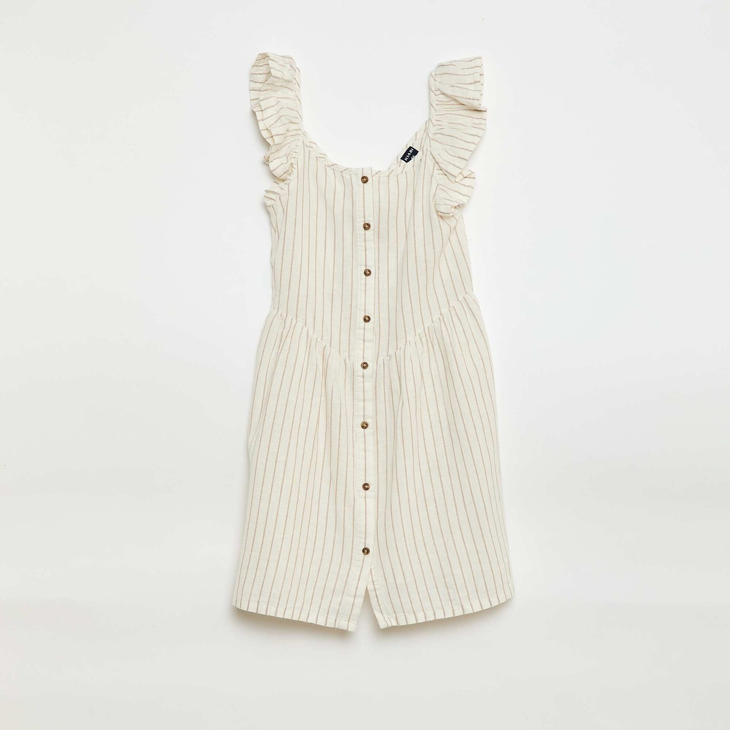 Sleeveless Ruffled Dress WHITE