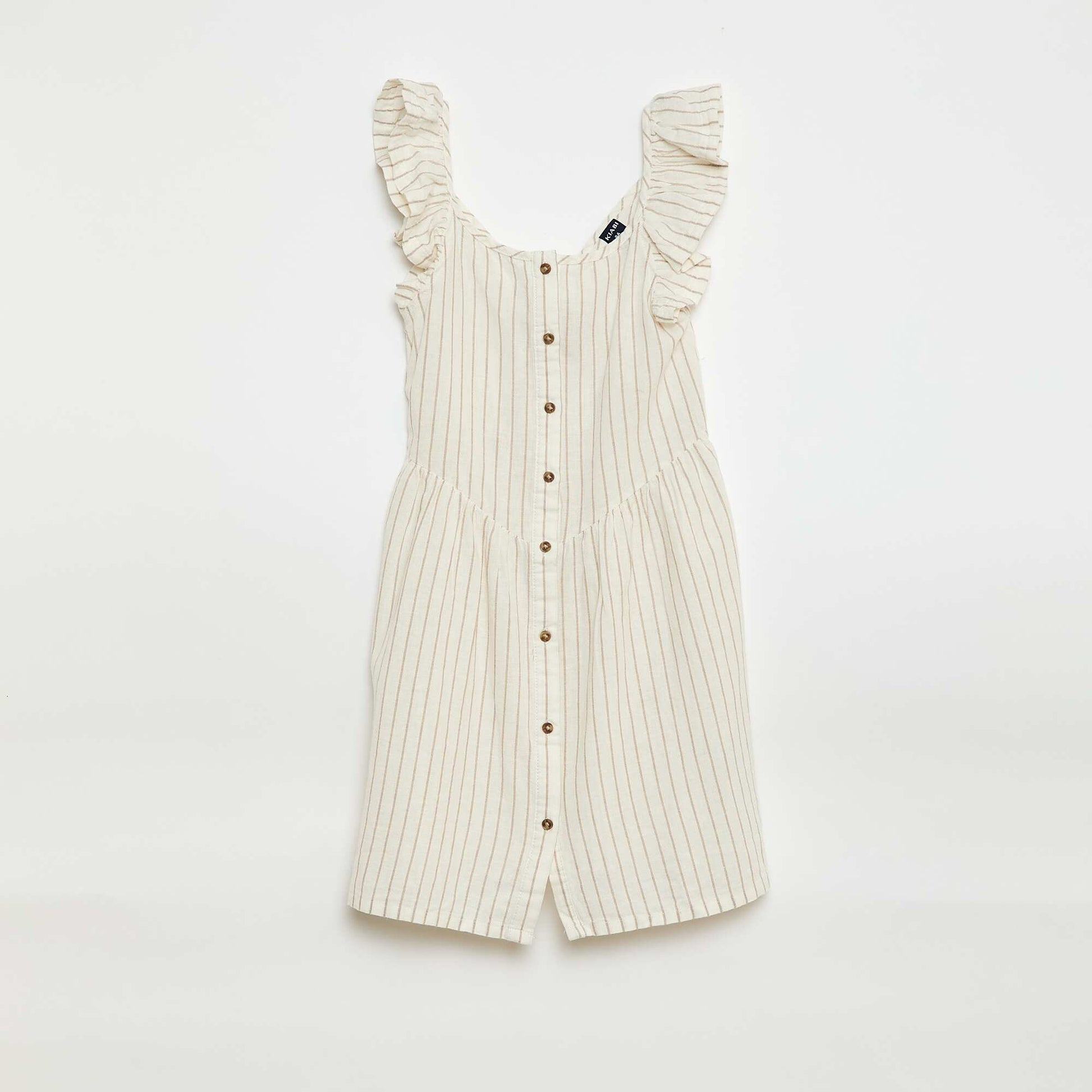 Sleeveless Ruffled Dress WHITE